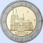 Pièce commémorative de 2€ de l'Allemagne en 2011